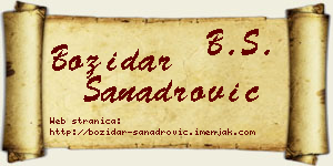 Božidar Sanadrović vizit kartica